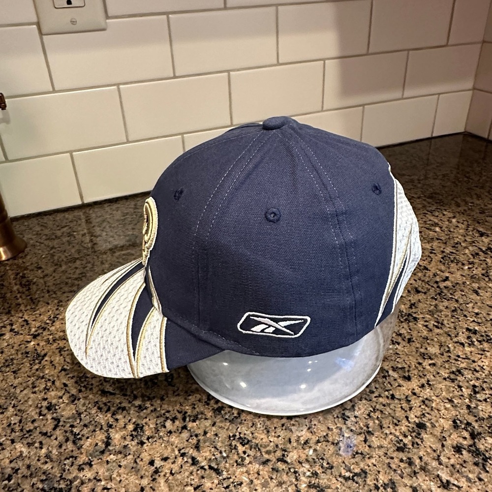 Vtg Los Angeles Rams Reebok NFL Hat Adjustable Navy Blue Gold Deadstock New - Picture 2 of 10